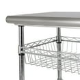 Seville Classics MultiTier Stainless Steel Kitchen Cart with Table Top