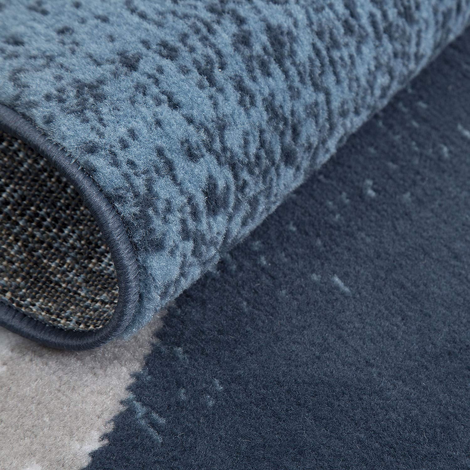 Gray Circles Rings Modern 8x10 Area Rug Contemporary Carpet Rugs -Actual Size 7'8" x 10'7"