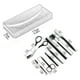 thumbnail image 5 of Kit de aseo para dar forma a las cejas, tijeras para cejas, lápiz para cejas, recortador de cepillo para cejas, cepillo, juego de herramientas de belleza con bolsa de cuero, 8 Uds., 5 of 6
