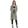 thumbnail image 4 of Moomaya Womens Printed Front Open Shrug Full Sleeve Summer Sheer Cardigan, 4 of 8