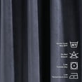 thumbnail image 3 of 3S Brother's Solid Luxury Matte Velvet Soft Curtains Set of 2 Panels Hanging Back Tap & Rod Pocket Home Décor Bedroom Kitchen Office Windows Room Darkering ( Medium State Blue-52"x84"), 3 of 6