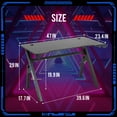 thumbnail image 7 of YRLLENSDAN Ergonomic Gaming Desk Table with Cable Management and Hook, Large Computer Desk Table for Gaming, PC Gamer Desk with R-Shaped Steel Base, Blue 47 Inch, 7 of 7