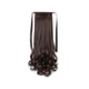 thumbnail image 5 of Seitruly Extensión de peluca de cola de caballo, pelucas sintéticas realistas de fibra larga de alta temperatura, peluquín resistente al Marron oscuro 48 cm largo 2piezas, 5 of 6