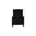 thumbnail image 5 of Adjustable Recliner Chair, Modern Accent Upholstered Fabric Living Room Chair with Footrest, Home Theater Lounge Seat with Thick Cushion, Soft Single Sofa Ergonomic Chair with Nail-head Trim, Black, 5 of 7