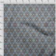 thumbnail image 3 of oneOone Silk Tabby Fabric Diamond & Swirl Ikat Printed Craft Fabric BTY 42 Inch Wide, 3 of 4