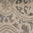 thumbnail image 4 of Bloomingville Grey and Cream Cotton Printed Table Runner with Frayed Edge, 4 of 5