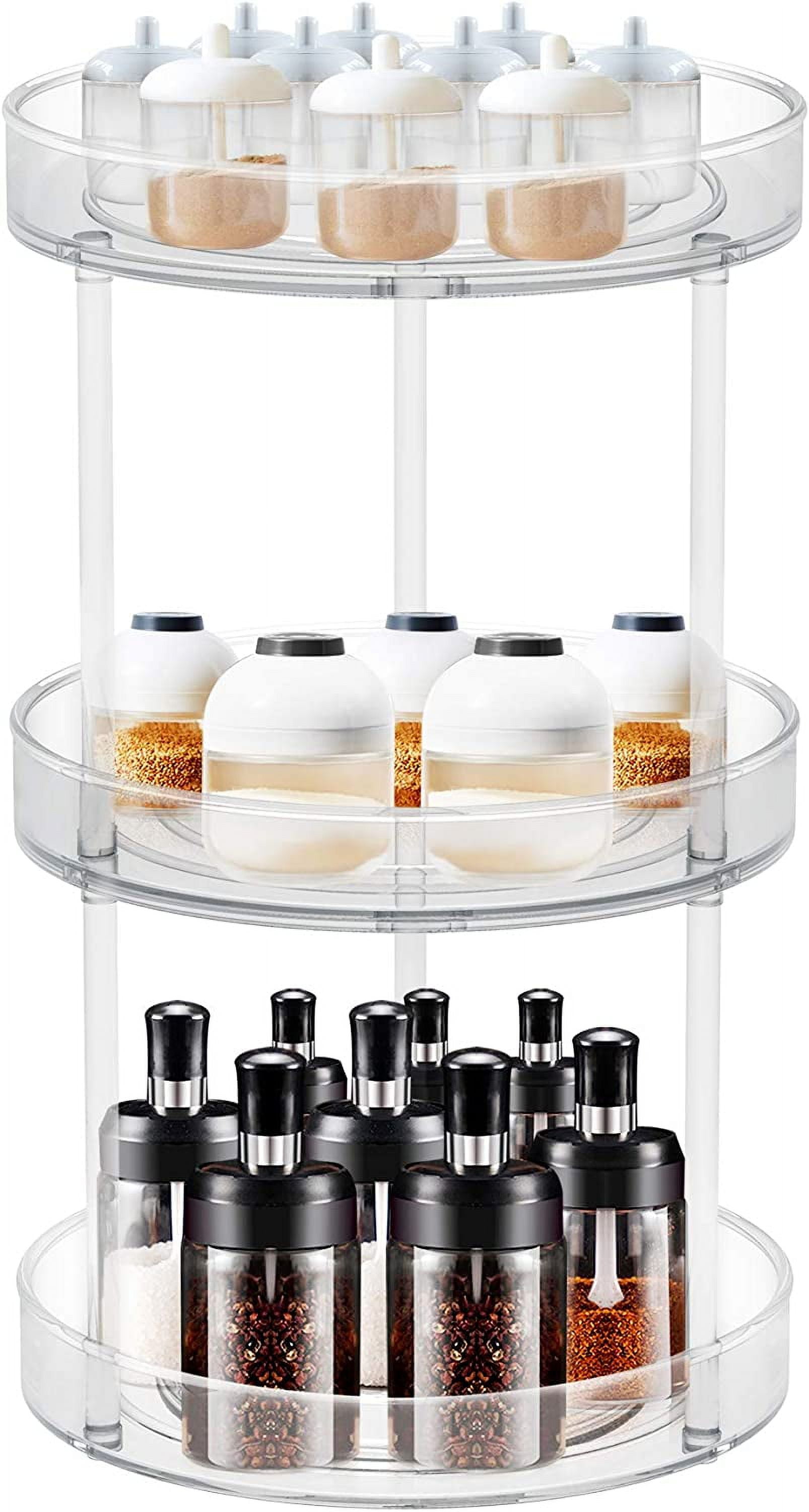 3-Tier Expandable Spice Glass Jars Organizer – Spice It Your Way