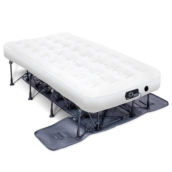 IVATION EZ-Bed Inflatable Twin Mattress with Frame & Rolling Case Portable Compact Durable