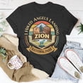 thumbnail image 2 of I Hiked Angels Landing Zion National Park Retro Vintage Bighorn Sheep Graphic Hiking Adventure Souvenir T-Shirt, Size 5XL, Color Black, 2 of 4