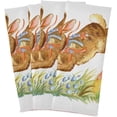 thumbnail image 4 of Happy Easter Kitchen Dish Towels Set of 6 Absorbent Hand Towels, Lint-Free 18"x28" Rabbit Eggs Flowers Fast Drying Hanging Dishcloths for Cooking Baking Home Clean, 4 of 5