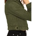 thumbnail image 6 of Allegra K Women's Turn Down Collar Faux Suede Cropped Moto Jacket, 6 of 6