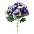 thumbnail image 2 of Artificial Pansy Flower Bouquet, Artificial Flowers for Outdoors, Realistic Silk Pansies for DIY Crafts, Stage & Home Decor, UV Resistant for Indoor Outdoor Garden Decor, 12.2inch, 2 of 9