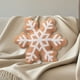 thumbnail image 5 of Cojín Navideño con Forma de Copo de Nieve | Almohada Decorativa Navideña Marrón de Felpa Corta de 42 Cm | Relleno Suave de Microfibra | Lavable a Máquina | Incluye 1 Cojín, 5 of 6
