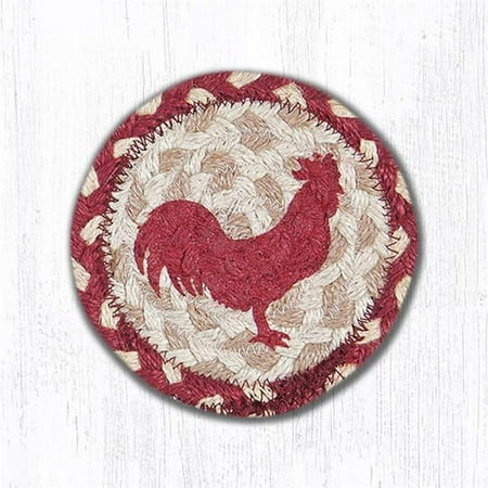 

Capitol Importing 31-IC519RR 5 in. Red Rooster Individual Coaster Rug
