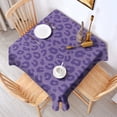 thumbnail image 2 of Purple Leopard Print Square Tablecloth,Waterproof Square Table Cover,Wipeable Spillproof Washable Table Cover for Home Kitchen Party Decor 42"X42"(107x107cm), 2 of 6