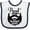 White and Navy, variant on Inktastic Proud Owner of a Bearded Daddy Boys or Girls Baby Bib