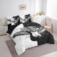 thumbnail image 3 of Manfei Music Guitar 7-Piece Twin Bedding Sets,Musical Instrument Bedding Comforter Set,White Black Sheet Sets For Girls Kids,Microfiber Bedroom Decor Reversible, 3 of 8