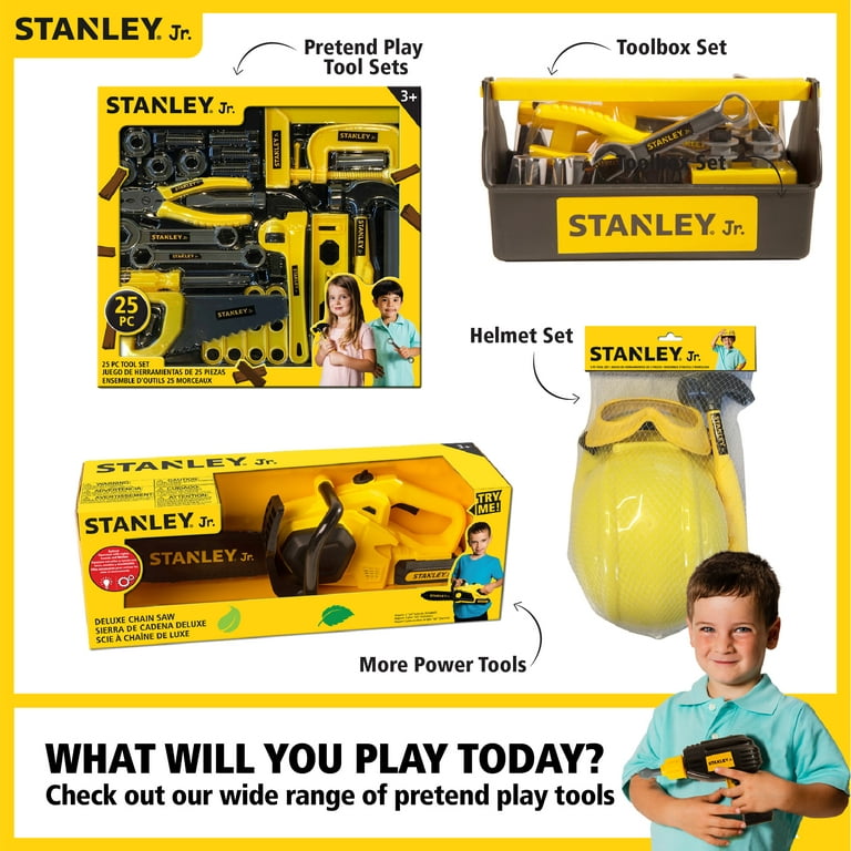 Stanley Jr. 5 Piece Tool Set with Hard Hat for Kids - Role-Play Toy Kit for  Ages 3+ in the Kids Play Toys department at