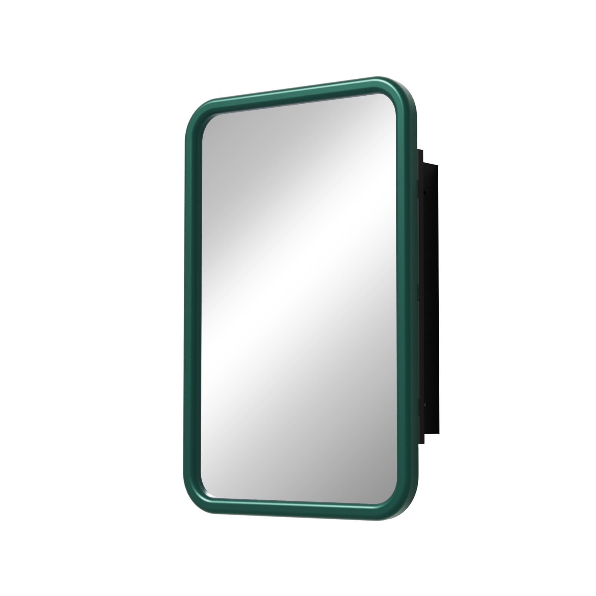 MAYEERTY 30x20x5 Inch Green Metal Round Corner Rectangular Medicine Cabinet for Bathroom