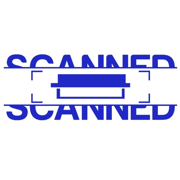 Printtoo Scanned Self Inking Rubber Stamp Pre-Inked Office Stamp- Home Office Business Stationery, 47 x 20 mm Blue