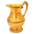 thumbnail image 3 of Indian Art Villa Brass Pitcher, Handmade Handwork, 34 oz Capacity, Elegant Serveware, 3 of 5