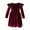 Burgundy, variant on Elainilye Fashion Infant Toddler Girls Dresses Solid Color Single Sided Velvet Dress Long Sleeves Ruched Dress, Sizes 6M-5Y