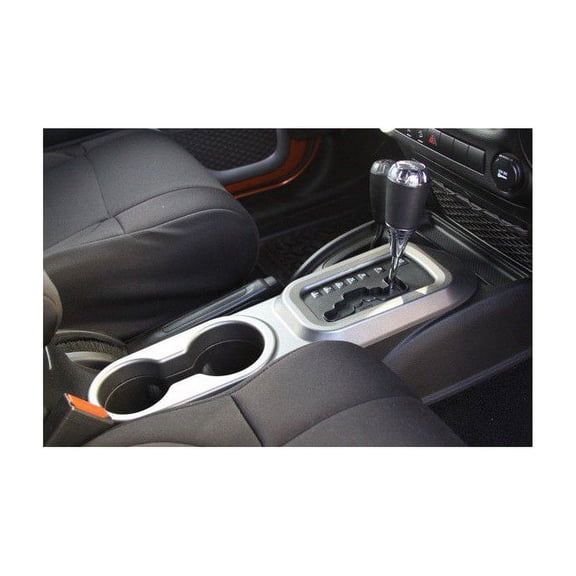 Rugged Ridge by RealTruck Cup Holder Trim for Wrangler JK | Center Console, Charcoal, Automatic | 11157.13 | Compatible with 2011-2018 Jeep Wrangler JK