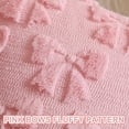 thumbnail image 3 of SANMADROLA Bow Pillow Covers Coquette Room Decor Set of 2 Decorative Cute Girl Vlentine Pillow Covers Spring Soft Pillowcase for Bed Sofa Couch, Fall Christmas Decor, (18x18 Inch, Pink), 3 of 6