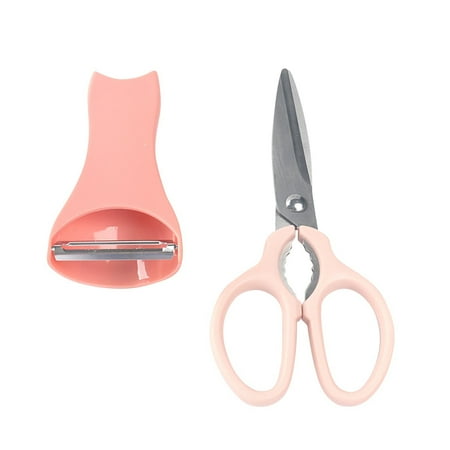 

Ovzne Three In One Scissors Stainless Steel Peeler Nut Sheller Kitchen Tools Scissors Peeler Nut Clip
