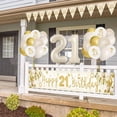 thumbnail image 4 of YANSION 21st Birthday Decorations Unisex, 21st Birthday Party Kit with Sand White Gold Happy 21st Birthday Banner, Beige White Gold Confetti Balloons Number 21 Balloon Triangle Flag Banner, 4 of 8