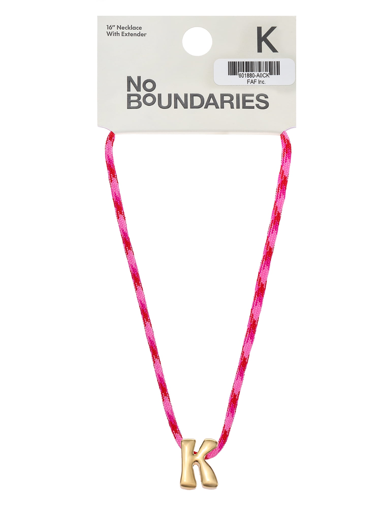 No Boundaries Initial Pendant Necklace