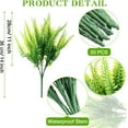 thumbnail image 2 of 20 Pack Artificial Boston Fake Fern Plants Greenery Outdoor UV Resistant Fake Plants Shrubs Plastic Plant for Garden Porch Window Box Hanging Planter Decorating (Green), 2 of 5