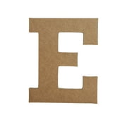 5" Wooden Letter E Unfinished, Rockwell Font, Craft Cutout 1-8" Thick
