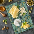 thumbnail image 5 of Boho Cutting Board, Boho Pattern with Odd Geometric Triangles Shapes Oriental Art Print, Decorative Tempered Glass Cutting and Serving Board, Large Size, Blue Yellow, by Ambesonne, 5 of 5