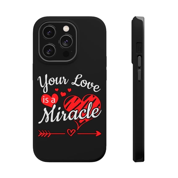 DistinctInk Tough Case for Apple iPhone 15 PRO (6.1" Screen), Compatible with MagSafe Charging - Your Love Is A Miracle