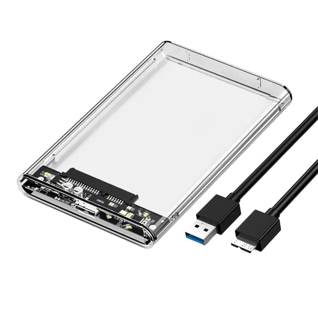 Inteprter Carcasa HDD SSD, carcasa externa de estado sólido para móvil, SATA de 2,5 pulgadas a USB, compatible con dispositivo móvil portátil Type6 NO6