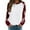 Wine, variant on Fshinging Womens Oversized Sweatshirts Hoodies Rugby Print Patchwork Long Sleeve Sport Casual Slim Fall Winter Clothes