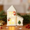 thumbnail image 6 of kladzum Christmas Ornaments Ceramic Small House Hollow Christmas Decoration Ornaments LED Light Decoration Small House Ornament, Holiday Party Gifts, 6 of 6