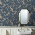 thumbnail image 3 of Fine Decor Dashiell Navy Decorative Fish Wallpaper, 3 of 5