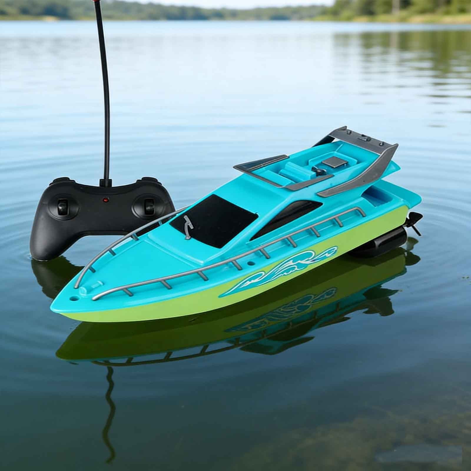 Qiopertar Speed RC Boats with Waterproof Design, 2.4GHz Remote Control Hobby Boats for Adults with Easy Precision Steering, Fast Racing Model Ships for Pool Lake Fun