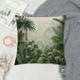 thumbnail image 2 of JEUXUS  Throw Pillow Cover Green Tropical Palm and Banana Tree Watercolor Pillow Case Decorative for Sofa Couch Chair Bedroom, 2 of 5