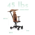 thumbnail image 3 of Evolur Cruise Rider Stroller with Canopy, Lightweight Umbrella Stroller with Compact Fold, Easy to Carry Travel Stroller - Cognac, 3 of 5