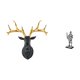 thumbnail image 1 of Estatua de cabeza de ciervo,Adorno de pared con cabeza de ciervo,animal decorativo para el hogar,Figura de escritorio,Estatua de caballero,artesanía, 1 of 8