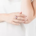 thumbnail image 5 of Galaxy Gold GG 14K Rose Gold 4 CTW Natural Amethysts Ring - February Birthstone - Peace & Wisdom - Sizes 5.5 to 11 - Fine Jewelry for Women, 5 of 7