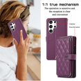 thumbnail image 2 of SaniMore for Samsung Galaxy S23 Ultra Case, Zipper Purse [Card Holders] Magnetic Clasp Flip Kickstand Wrist/Crossbody Lanyard PU Leather Wear-resistant Full Protective Wallet Shell, Darkpurple, 2 of 10