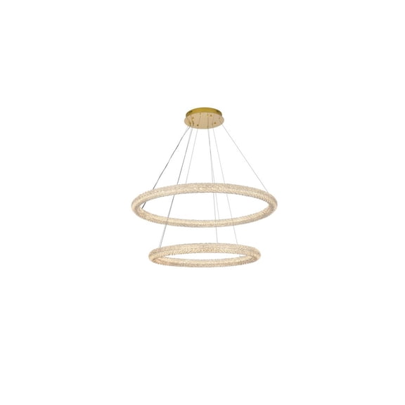 Elegant Lighting Bowen 42 inch LED chandelier in Satin Gold