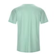 thumbnail image 3 of Hiiyo T-Shirt Uni pour Homme à Manches Courtes, Col Rond, T-Shirt d'Été pour Tous les Jours, 3 of 7