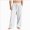 MEN PANTS-A26-White, variant on Men's Straight Fit Stretch Twill Cargo Pants with Pockets and Elastic-Waist Sweatpants Fall Winter Pants ,S-White