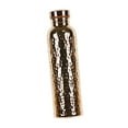thumbnail image 3 of Botella de agua martillada, botella de bebida de metal a prueba de fugas, recipiente portátil para agua para senderismo, gimnasio, camping al B, 3 of 9