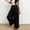 Black, variant on Women's Drawstring Wide Leg Pants Lace Trim Elastic Waist Harem Pants Flowy Boho Beach Trousers Pink S